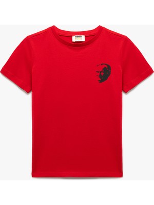 Koton Atatürk Baskılı Pamuklu Bisiklet Yaka Kısa Kollu Tişört