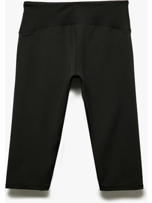 Koton Biker Slim Fit Interlok Kapri Spor Tayt