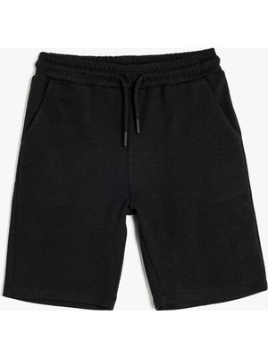 Koton Beli Lastikli Bağlama Detaylı Cepli Basic Şort