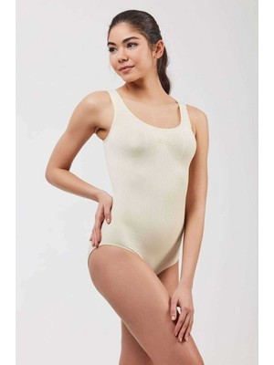 Mbb E-Ticaret Elit Life Geniş Askılı Kadın Dikişsiz Çıtçıtlı Slip Body Ten 878