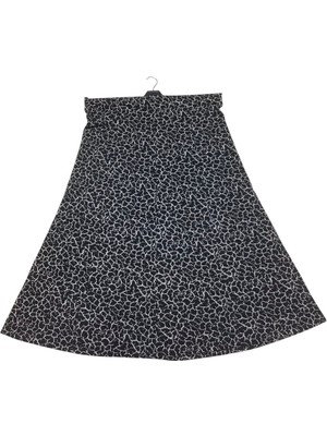 Ece Giyim Kadın Büyük Beden Beli Lastikli Balık Etek