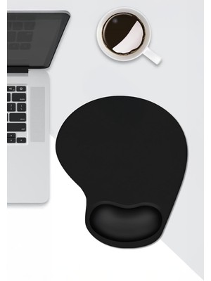 Walter White Flexpad Bilek Destekli Siyah Rahat Konforlu Mouse Pad, Ergonomik Mouse Pad,ofis,ev, Siyah