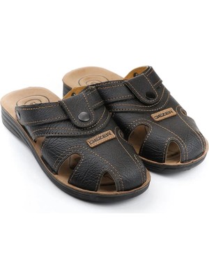 Gezer 09878 Rahat 4 Nokta Taban Kapalı Erkek Terlik Sandalet