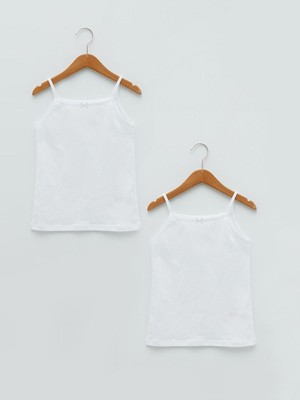 Kare Yaka Basic Askılı Kız Çocuk Atlet 2'li