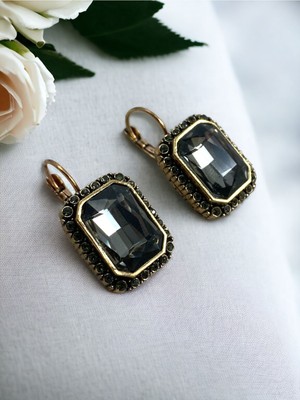 Kristal Taş Işlemeli Baget Küpe