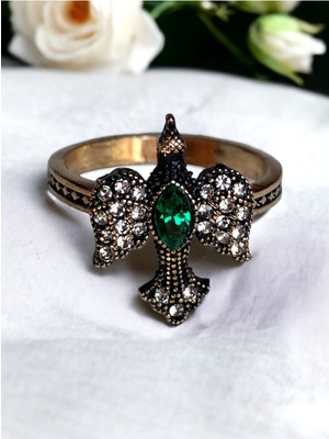 Fayra Accessories Kristal Taşlı Kırlangıç Figür Yüzük