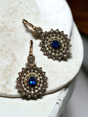 Fayra Accessories Kristal Taşlı Güneş Küpe