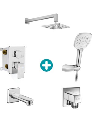 Eca Royal Ankastre Gömme Banyo Bataryası Duş Seti Tüm Parçalar Dahil