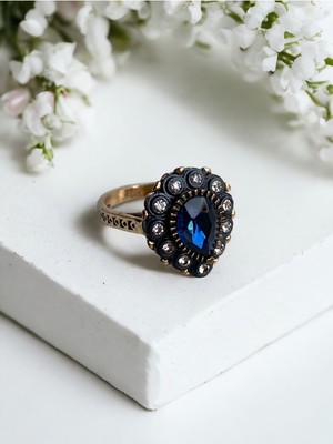 Fayra Accessories Zirkon Taşlı Su Damlası Yüzük