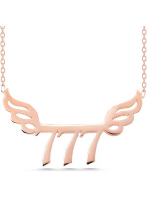 Gümüş Rose 777 Melek Sayısı Kadın Kolye CSR2180264