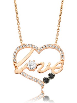 Gümüş Kalp Love Kadın Kolye CSR2180378