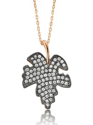 Gümüş Çınar Yaprağı Kadın Kolye CSR2180437