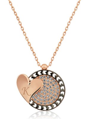 ​Gümüş Rose Kalbe Giden Kalp Kolye CSR2180689