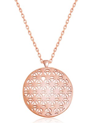 ​​Gümüş Rose Yaşam Çiçeği Kolye CSR2180853