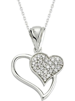 Caseras Gümüş Kalpli Kadın Kolye CSR2180338