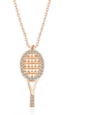 Caseras Gümüş Rose Tenis Raketi Kadın Kolye CSR2181170