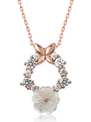 Caseras Gümüş Rose Bahar Çiçeği Kolye CSR2180761