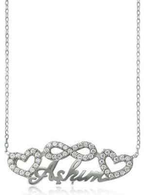 Caseras Gümüş Sonsuzluk Kalpli Aşkım Kadın Kolye CSR2180353