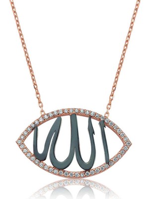 Caseras Gümüş Allah Yazılı Kadın Kolye CSR2180454