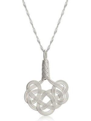 Caseras Gümüş Kazaziye Örgü Kadın Kolye CSR2184671