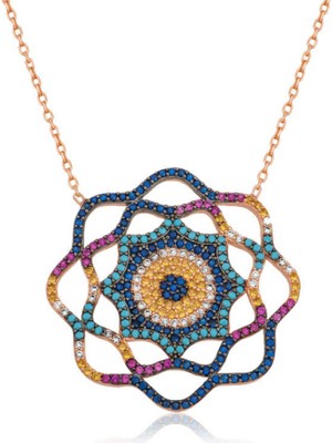 Caseras Gümüş Yaşam Güneşi Nazarlık Kadın Kolye CSR2181822