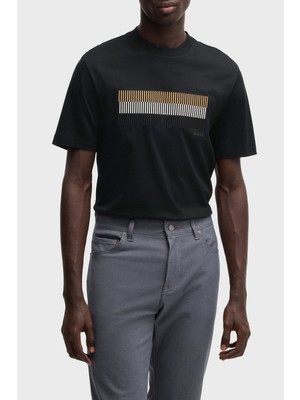 Boss Baskılı  Pamuk Regular Fit Bisiklet Yaka T Shirt Erkek T Shirt 50531862 001