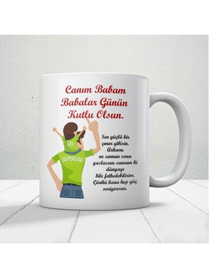 Nostaljik Lezzetler Canım Babam Baskılı Babalar Günü Kupa Bardak Kahve Kupa Bardak