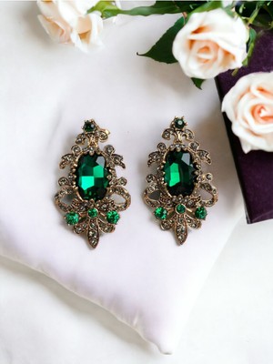 Fayra Accessories Kristal Taşlı Elmas Montür Küpe