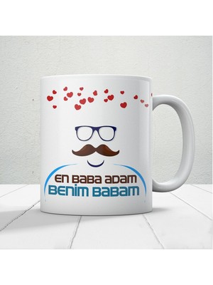Nostaljik Lezzetler En Baba Adam Benim Babam Baskılı Babalar Günü Kupa Bardak Kahve Kupa Bardak