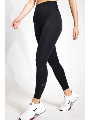 Nike One High Rise Leggings Full Length 2 Cepli Yüksek Belli Toparlayıcı Tayt Siyah
