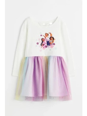 Eteği Tüllü Kız Çocuk Elbise