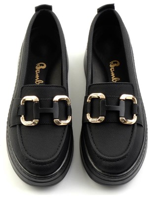 Bambi Siyah   Kadın Loafer Ayakkabı K01536194509