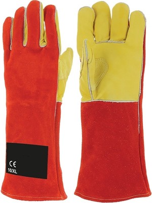 Starline Veteriner Kedi Yakalama Eldiveni Esnek Zig Deri Yırtılma Dirençli 40 cm 10/Xl