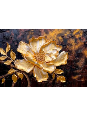 Aden Dekoratif Kanvas Tablo Sarı Çiçek