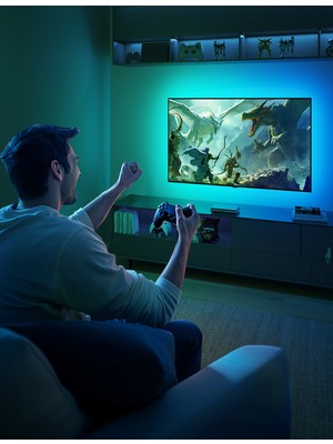 Govee Aı Sync Box 2 55-65 Inc Tv Arkası LED Ambiyans Aydınlatma, Ekran Ile Senkron, Yapay Zekalı, Uygulama Üzerinden Kontrol