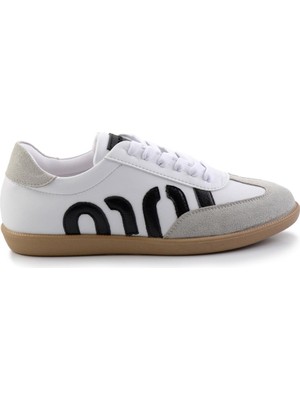 Bambi Beyaz Siyah   Kadın Sneaker K01179800009