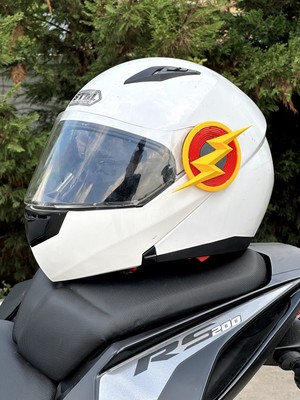 3dpazarıcom Motor & Motosiklet Kask Dış Aksesuar Flash Sembol