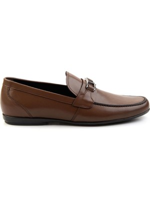 Bambi Ceviz Deri Erkek Loafer Ayakkabı E01757716103