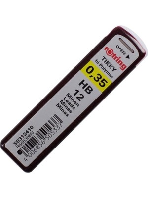Rotring | 0.3 mm Hb Kalem Ucu, Yüksek Polimer, 12'li Uçlu Kutu