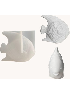 Göktaşı Tozu Silikon Kalıp Balık Figür Mum Taş Tozu Epoksi Ihtal Kalıp