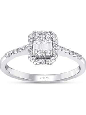 Keops Pırlanta 0.35 Karat Baget Pırlanta Yüzük