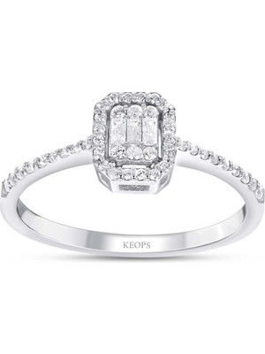 Keops Pırlanta 0.27 Karat Baget Pırlanta Yüzük