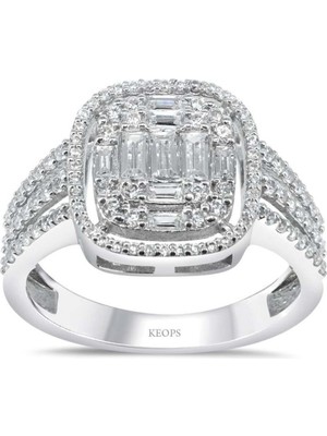 Keops Pırlanta Keops Pırlanta1.02 Karat Pırlanta Kleopatra Baget Yüzük