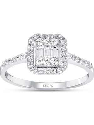 Keops Pırlanta 0.42 Karat Baget Pırlanta Yüzük