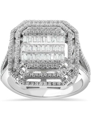 Keops Pırlanta 2 Karat Büyük Baget Pırlanta Yüzük