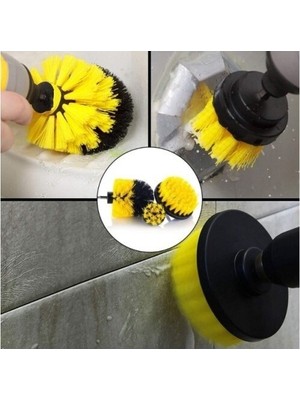 Ozcmax Matkap Ucuna Takılan 3'lü Fırça Temizlik Seti