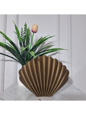 Deniz Kabuğu Şeklinde Dekoratif Vazo