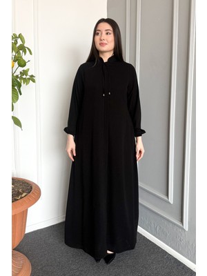 Kadın Büyük Beden  Fermuarlı Ferace 7536