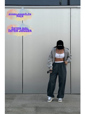 Baggy Tek Eşofman Altı Iki Stil: Paçanı Istediğin Gibi Ayarla, Hem Düz Hem Jogger Kullan