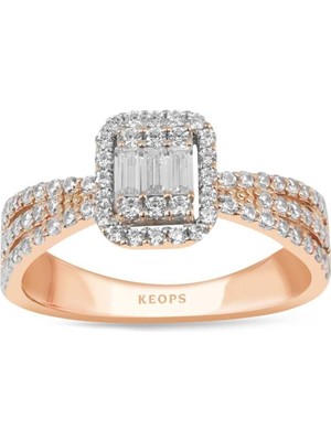 Keops Pırlanta 0.70 Karat Baget Pırlanta Yüzük